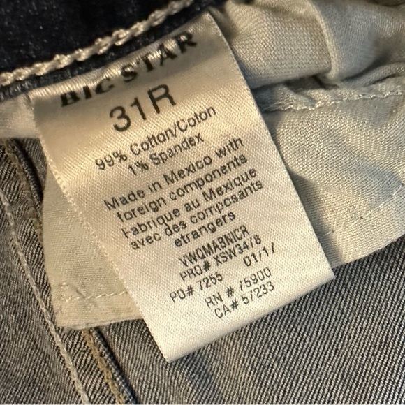 BIG STAR VINTAGE Maddie Bootcut Stretch Jean -Curvy Fit- Size 31/31 - Picture 7 of 8